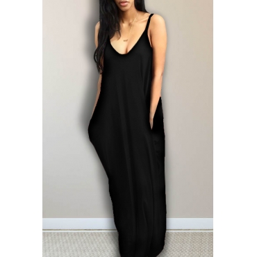 asymmetrical spaghetti alluring sleeveless ankle blend strap neck length cotton dress lovelywholesale