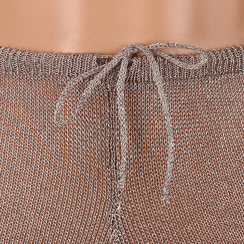 Sexy See-Through Khaki Polyester Two-piece Shorts Set от Lovelywholesale WW