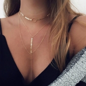 Fashion Hollow-out Gold Metal Necklace