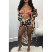 Euramerican V Neck Half Sleeves Printed Milk Fiber