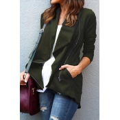 Lovely Young And Beautiful Zipper Coat