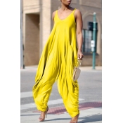 Lovely Cotton Blends Solid Regular Jumpsuits
