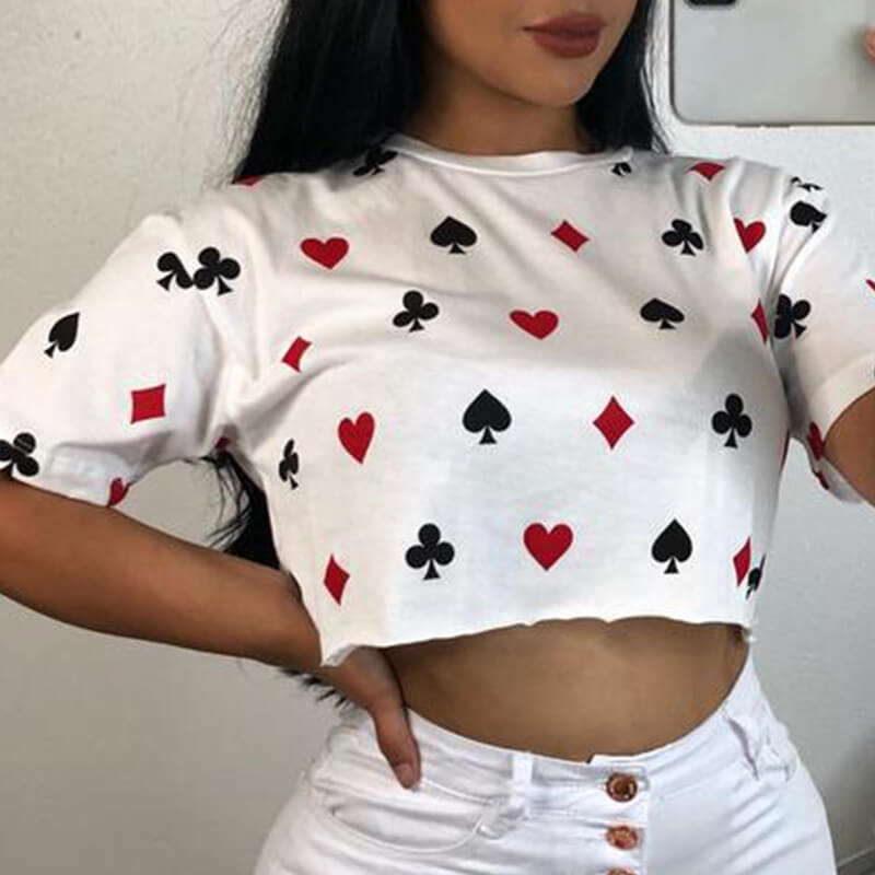 

Lovely Casual Printed White T-shirt