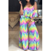 Lovely Leisure Floral Printed Multi One-piece Jump