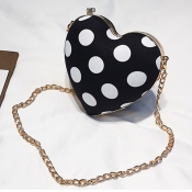 Lovely Fashion Dots Printed Black Clutches Bags
