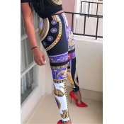 Lovely Ethnic Style Printed Skinny Multicolor Pant