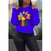 Lovely Casual Plush Ball Decoration Royalblue Cott