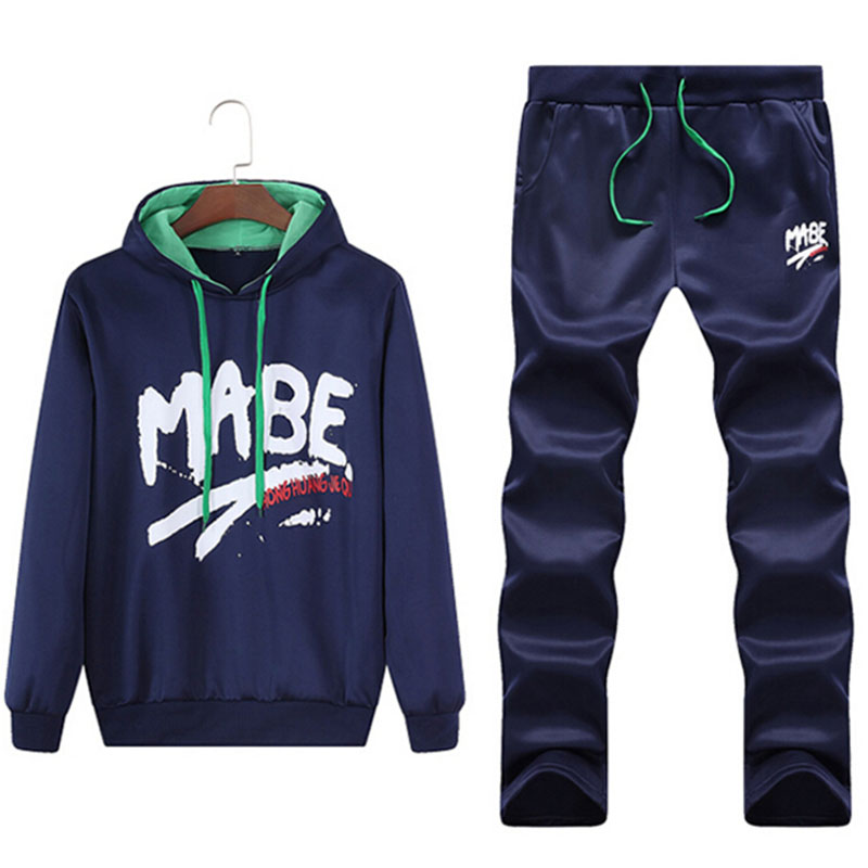 

Lovely Casual Hooded Collar Letters Printed Deep Blue Two-piece Pants Set