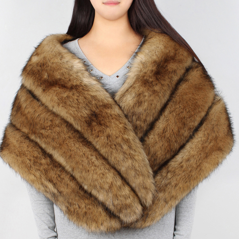 

Lovely Euramerican Patchwork Brown Faux Fur Coat