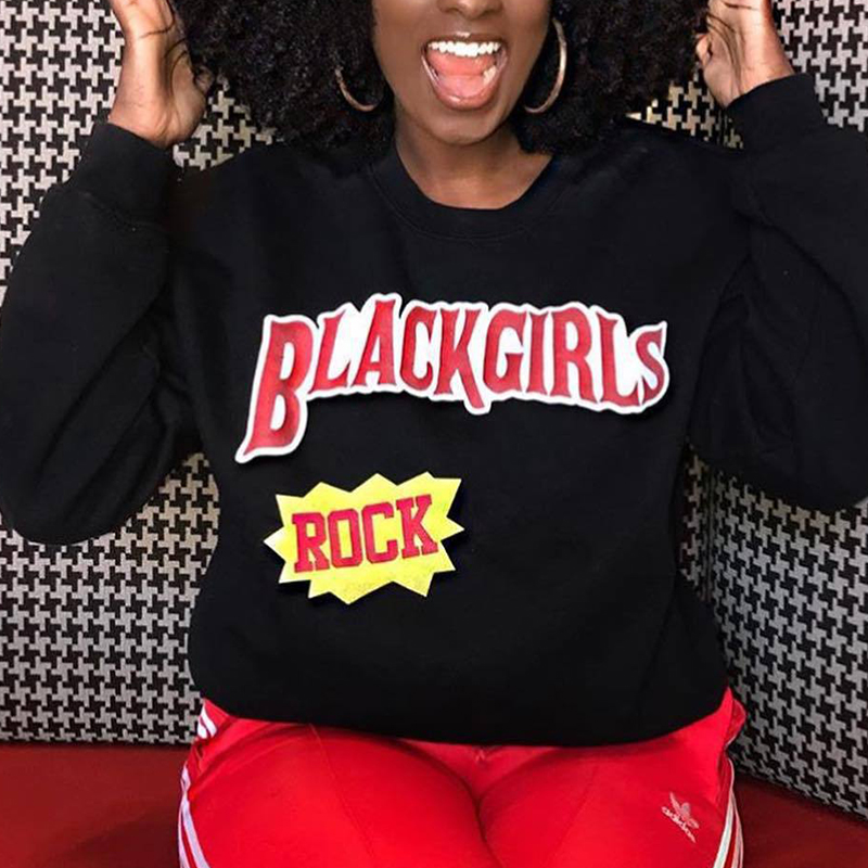 

Lovely Euramerican Long Sleeves Printed Black Hoodies