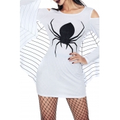 Lovely Euramerican Spiderweb White Dress