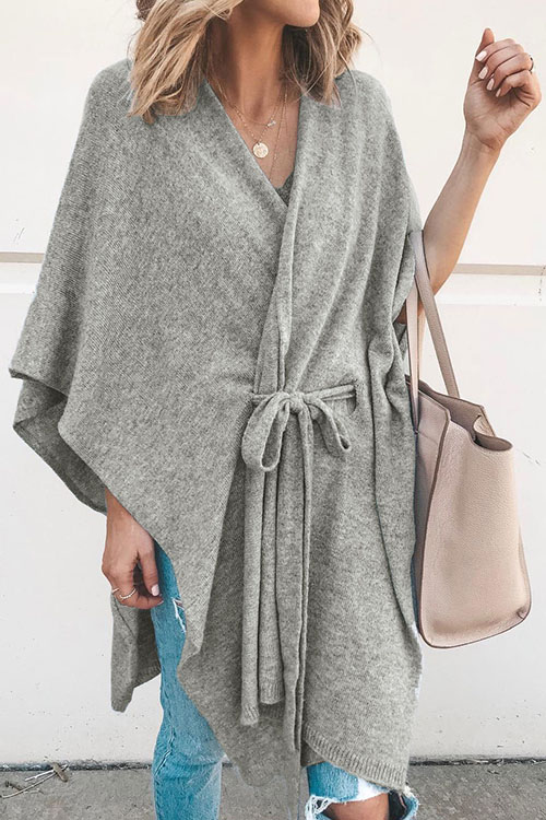 

Lovely Trendy Cloak Design Apricot Cardigans
