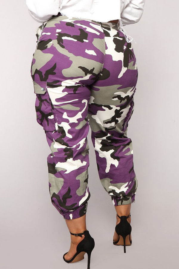 purple camo cargo pants womens