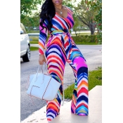 Lovely Casual Striped Loose Multicolor Twilled Sat