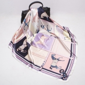 Lovely Chic Printed Light Purple Scarves
