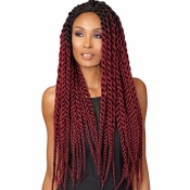 Lovely African Dirty Plait Wine Red Wigs（A Pack Of
