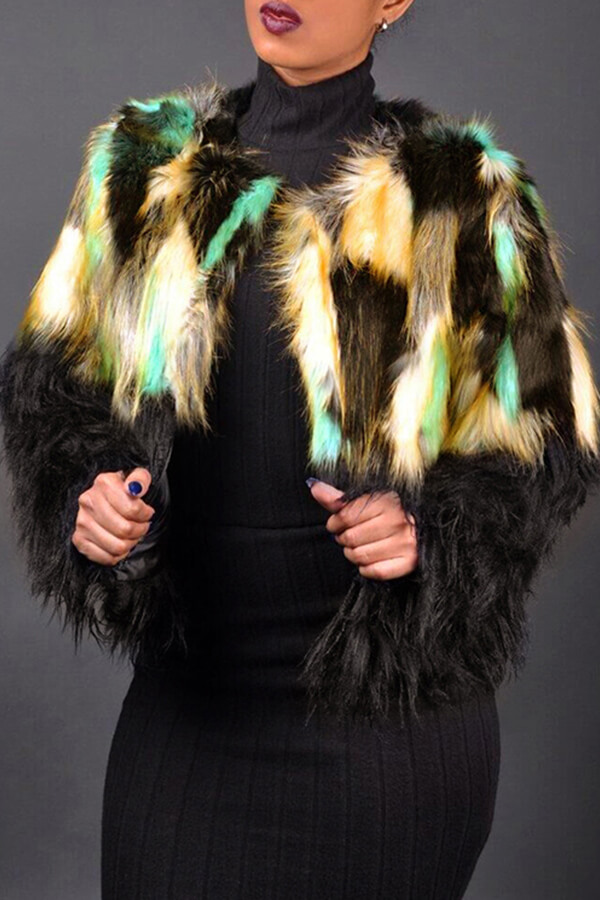 Lovely Fashion Patchwork Colorful Faux Fur Coat_Coat&Jacket_Outwear&Coats_LovelyWholesale ...