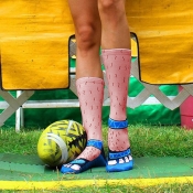 Lovely Euramerican Slipper Design Brown Cotton Soc