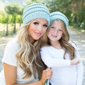 Lovely Fashionable Winter Baby Blue Hats(Parent-ch