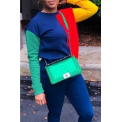 Lovely Trendy Patchwork Multicolor Hoodies