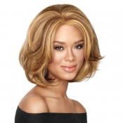 Lovely Trendy Short Curly Gold Wigs