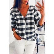 Lovely Trendy Grids Printed White Shirts