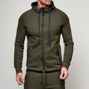 Lovely Casual Hooded Collar Army Green Cotton Hood