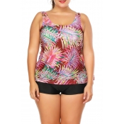 Lovely Trendy Printed Multicolor Two-piece Swimwea