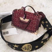 Lovely Chic Patchwork Red PU Shoulder Bags