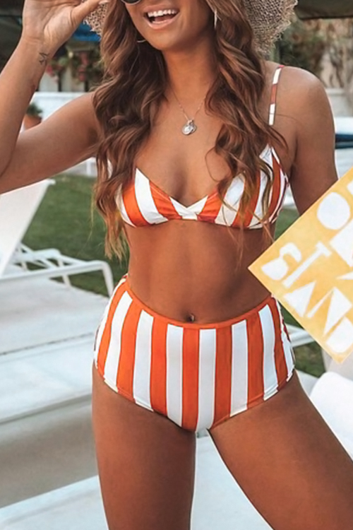 

Lovely Sexy Striped Croci Bikinis