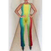 Lovely Trendy Color-lump Multicolor One-piece Jump