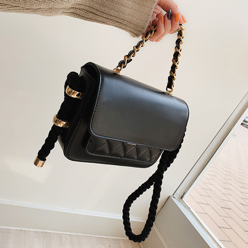 

Lovely Fashion Grids Black PU Crossbody Bag