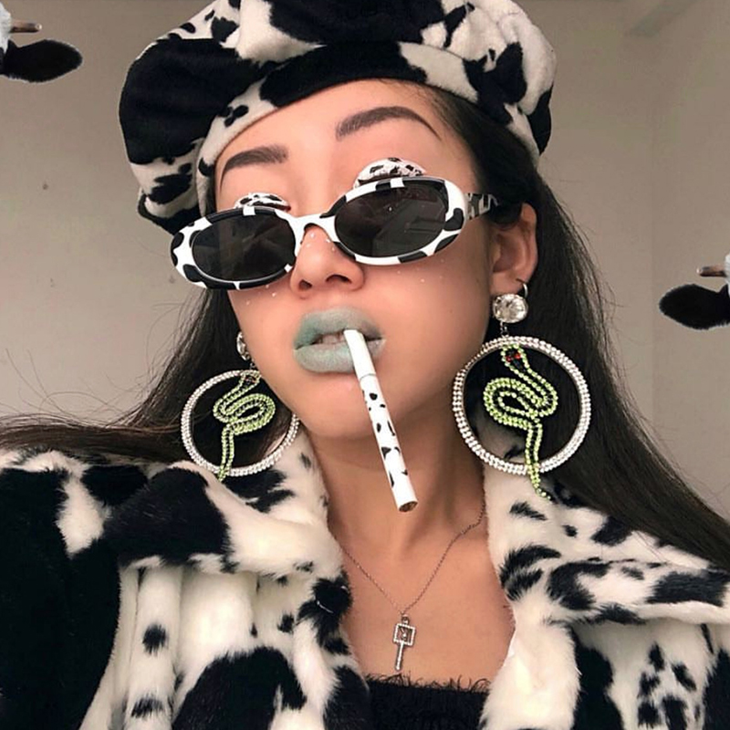

Lovely Women s Zebra Pattern Decoration Sunglasses