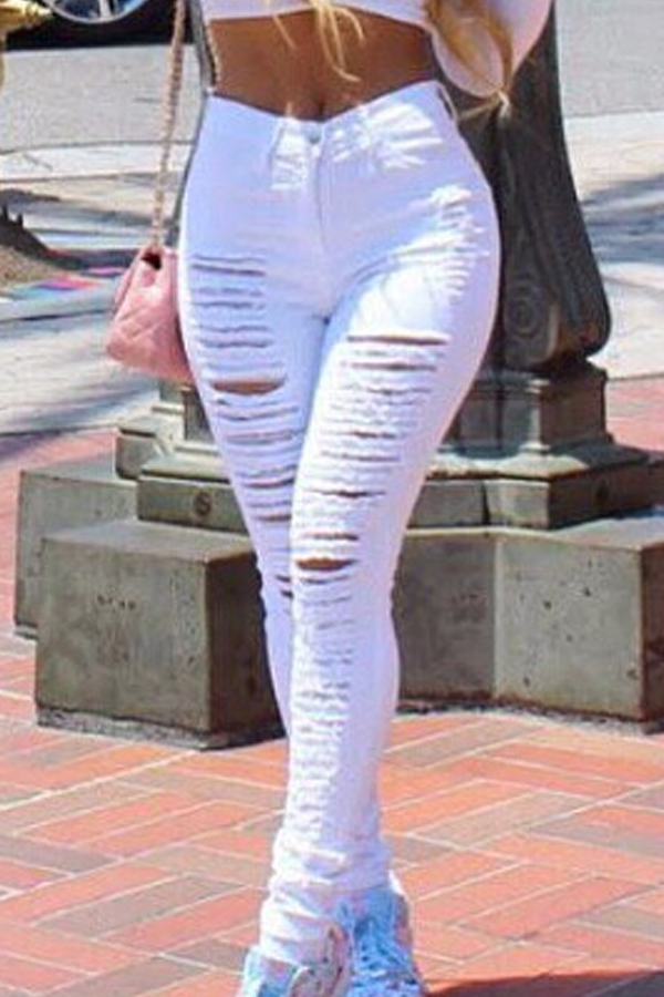 jeans with big knee holes