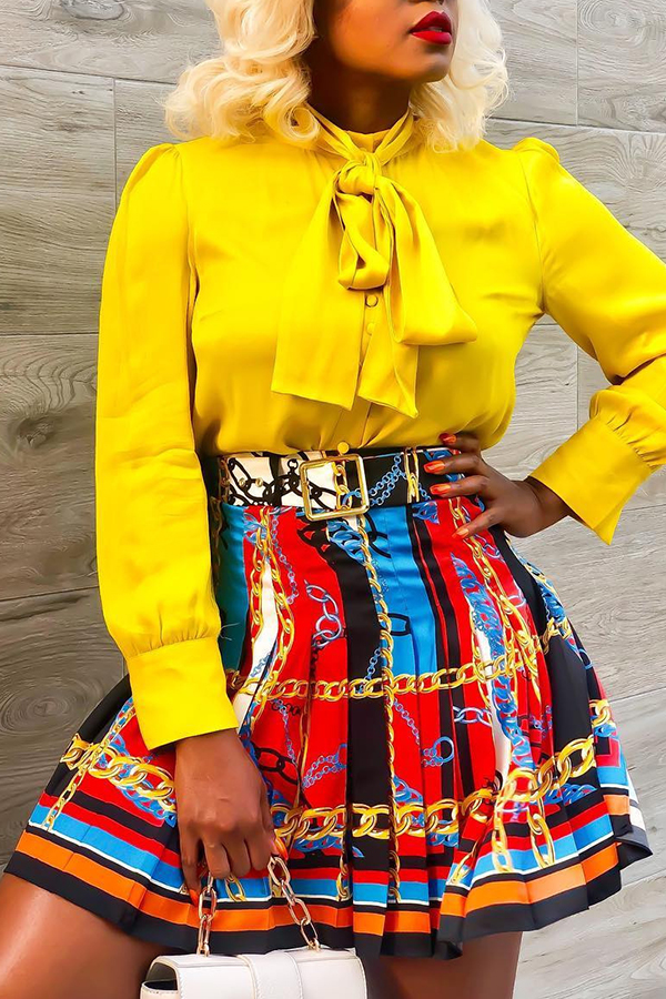 

Lovely Bohemian Ruffle Design Multicolor Mini Skirts