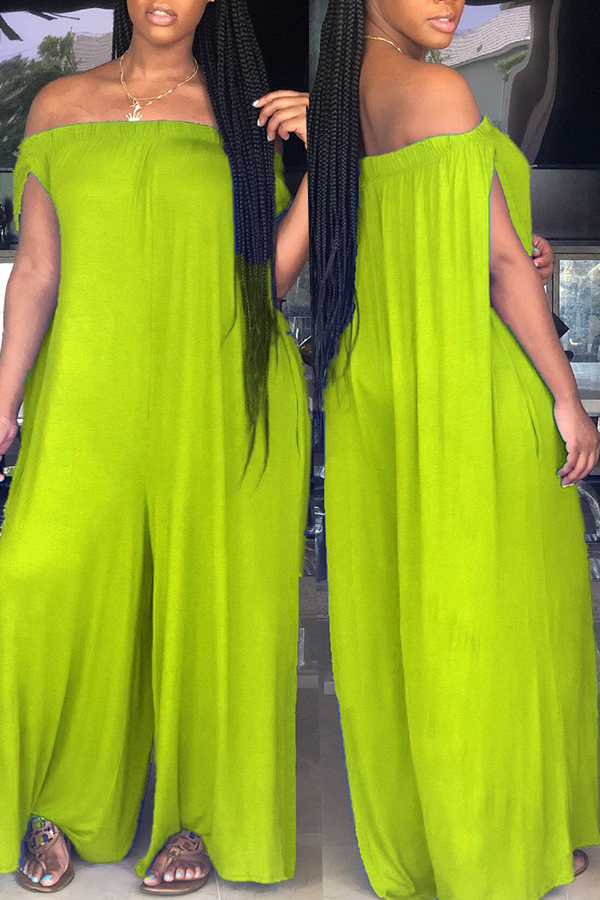 

Lovely Casual Loose Yellow One-piece Jumpsuit