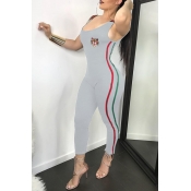 Lovely Casual Skinny Grey One-piece Jumpsuit