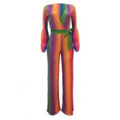 Lovely Casual Striped Multicolor Twilled Satin One