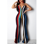 Lovely Trendy Off The Shoulder Striped One-piece J