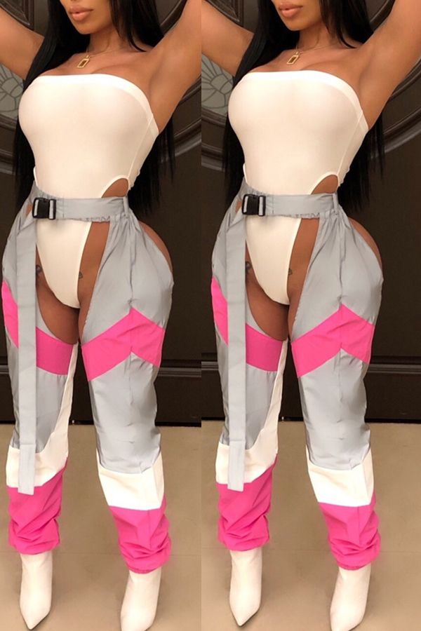

Lovely Casual Hollow-out Grey Two-piece Pants Set