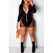 Lovely Trendy Patchwork Skinny Orange One-piece Ro