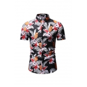 Lovely Casual Printed Black Polo Shirt