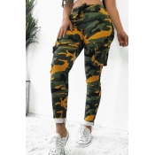 Lovely Leisure Camouflage Printed Yellow Pants(Wit