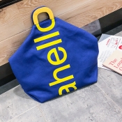 Lovely Fashion Letter Printed Blue Crossbody Bag