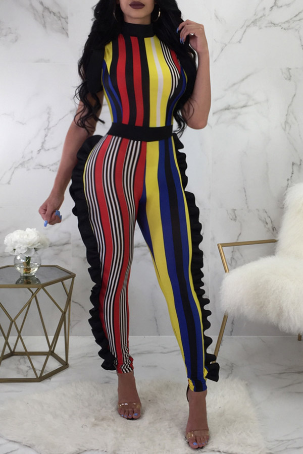 

Lovely Women’s Striped One-piece Jumpsuit(With Elastic)