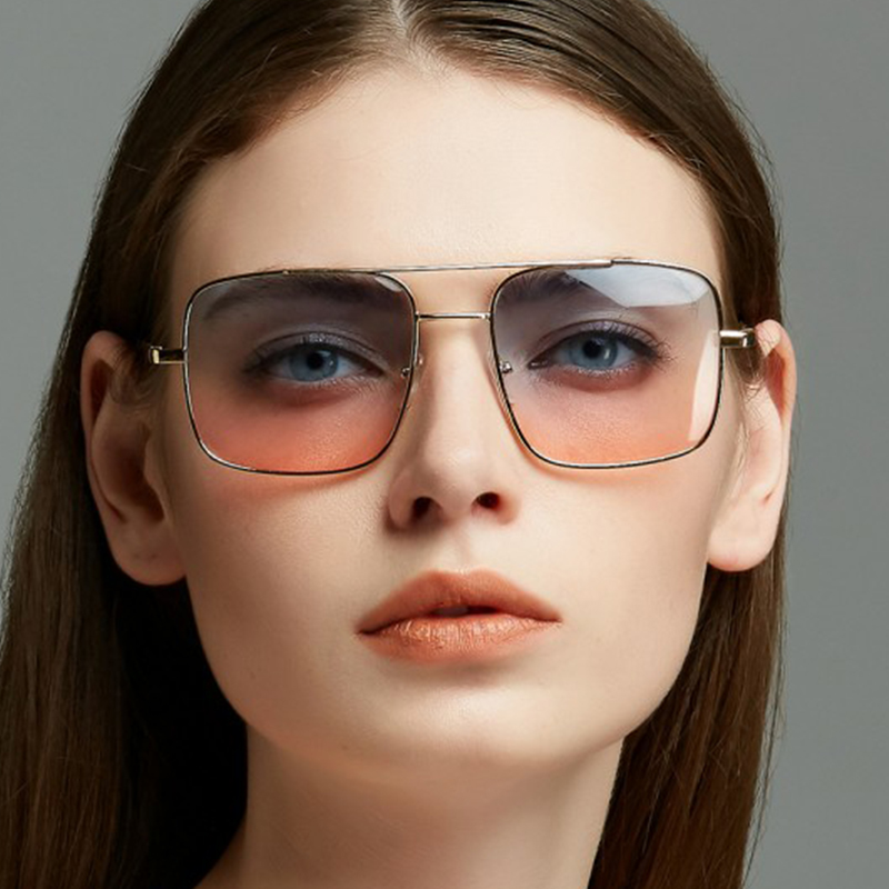 

Lovely Fashion Hollow-out Blue Metal Sunglasses