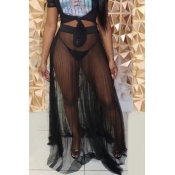 Lovely Sexy See-though Black Gauze Ankle Length A 