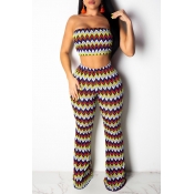 Lovely Stylish Off The Shoulder Printed Red Two-pi