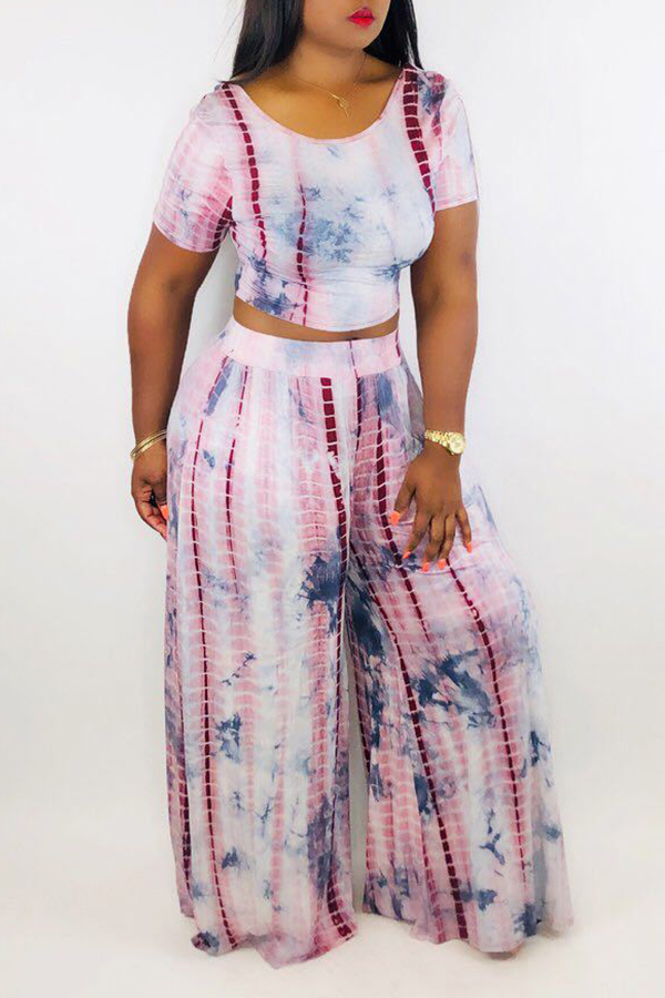 

Lovely Casual Printed White Two-piece Pants Set