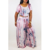 Lovely Casual Printed White Two-piece Pants Set
